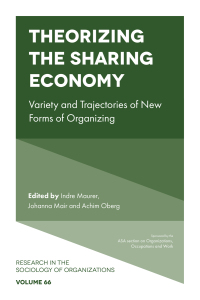 Cover image: Theorizing the Sharing Economy 1st edition 9781787561809