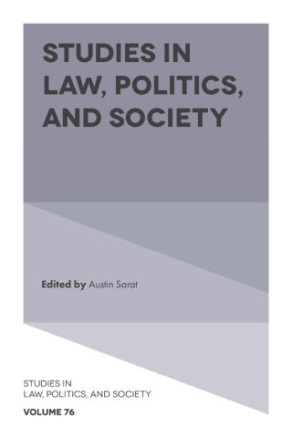 Titelbild: Studies in Law, Politics, and Society 9781787562080