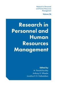 Cover image: Research in Personnel and Human Resources Management 9781787563223