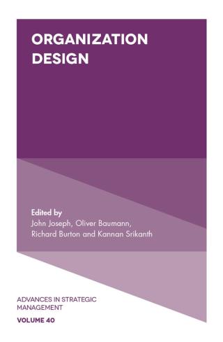 صورة الغلاف: Organization Design 9781787563308