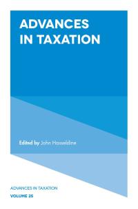 Cover image: Advances in Taxation 9781787564169