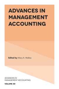 表紙画像: Advances in Management Accounting 9781787564404