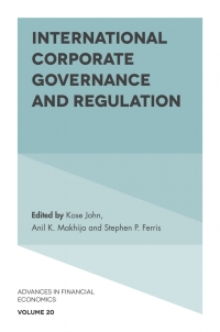 Imagen de portada: International Corporate Governance and Regulation 9781787565364