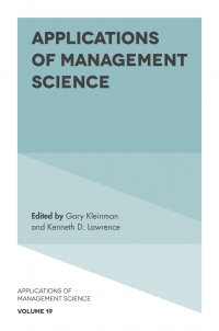 Imagen de portada: Applications of Management Science 9781787566521