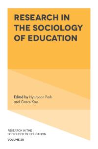 Immagine di copertina: Research in the Sociology of Education 9781787690783