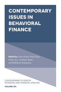 Cover image: Contemporary Issues in Behavioral Finance 9781787698826