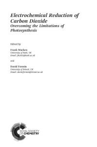 Imagen de portada: Electrochemical Reduction of Carbon Dioxide 1st edition 9781782620426
