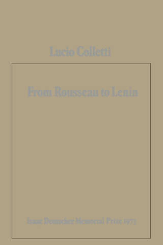 表紙画像: From Rousseau to Lenin 9780853453505