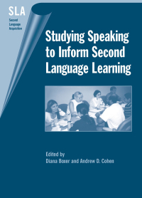 Imagen de portada: Studying Speaking to Inform Second Language Learning 1st edition 9781853597206
