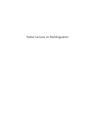 Cover image: Twelve Lectures on Multilingualism 1st edition 9781788922050