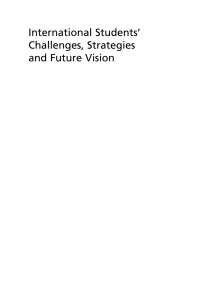 Cover image: International Students' Challenges, Strategies and Future Vision 1st edition 9781788922234