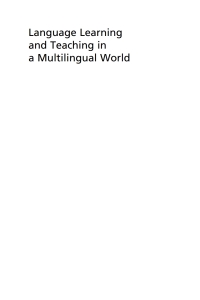 Imagen de portada: Language Learning and Teaching in a Multilingual World 1st edition 9781788922975