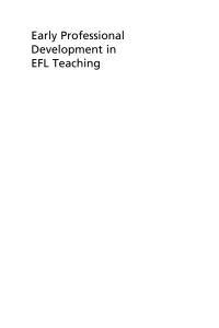 Cover image: Early Professional Development in EFL Teaching 1st edition 9781788923217