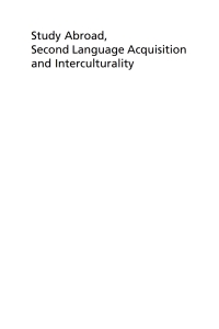 Imagen de portada: Study Abroad, Second Language Acquisition and Interculturality 1st edition 9781788924139