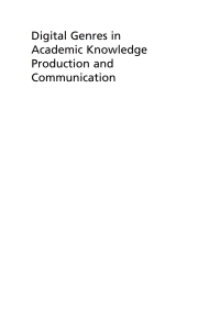 Cover image: Digital Genres in Academic Knowledge Production and Communication 9781788924719