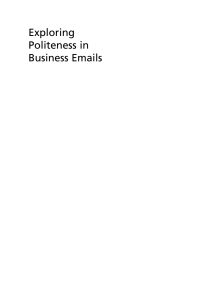 Immagine di copertina: Exploring Politeness in Business Emails 1st edition 9781788925952