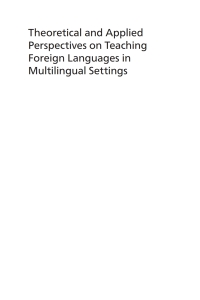 Imagen de portada: Theoretical and Applied Perspectives on Teaching Foreign Languages in Multilingual Settings 9781788926409