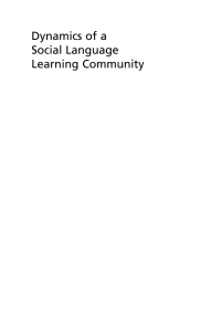 صورة الغلاف: Dynamics of a Social Language Learning Community 1st edition 9781788928892