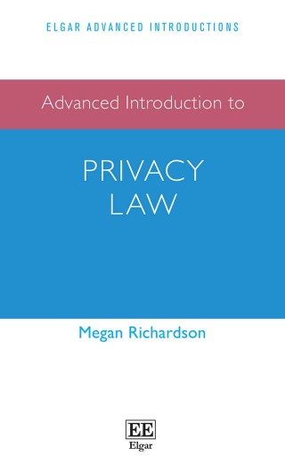 Cover image: Advanced Introduction to Privacy Law 1st edition 9781788970969