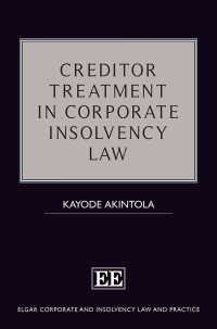Titelbild: Creditor Treatment in Corporate Insolvency Law 1st edition 9781788971386