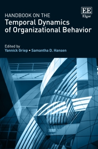 Imagen de portada: Handbook on the Temporal Dynamics of Organizational Behavior 1st edition 9781788974370
