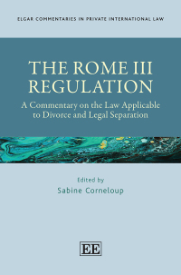 Cover image: The Rome III Regulation 1st edition 9781788975773