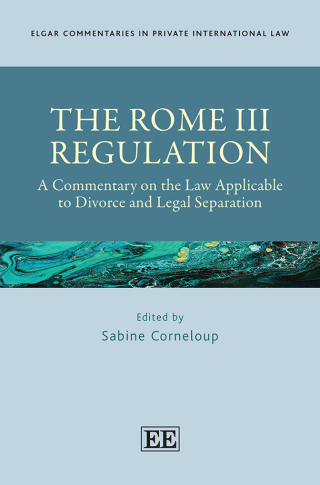 Cover image: The Rome III Regulation 1st edition 9781788975773