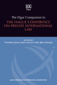 Imagen de portada: The Elgar Companion to the Hague Conference on Private International Law 1st edition 9781788976497