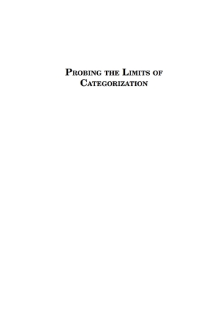 表紙画像: Probing the Limits of Categorization 1st edition 9781789200935