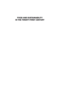 صورة الغلاف: Food and Sustainability in the Twenty-First Century 1st edition 9781789202373