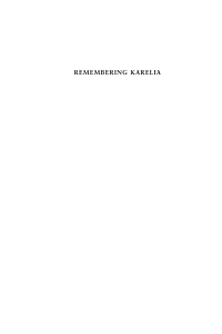 Imagen de portada: Remembering Karelia 1st edition 9781571816504