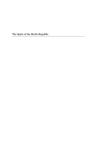 表紙画像: The Spirit of the Berlin Republic 1st edition 9781571813435