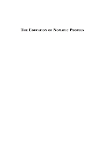 Cover image: The Education of Nomadic Peoples 1st edition 9781845450366