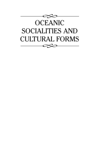 Cover image: Oceanic Socialities and Cultural Forms 1st edition 9781571815583