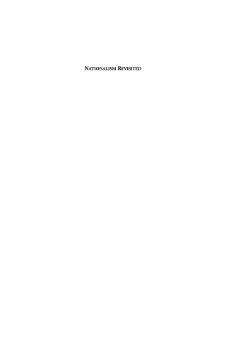 Imagen de portada: Nationalism Revisited 1st edition 9781789204520