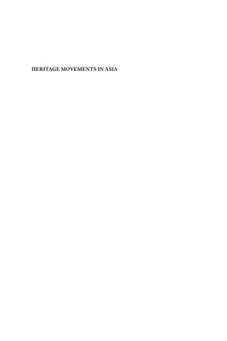 Cover image: Heritage Movements in Asia 1st edition 9781800736344