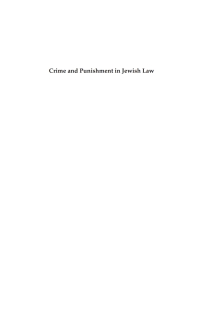 Titelbild: Crime and Punishment in Jewish Law 1st edition 9781571811974