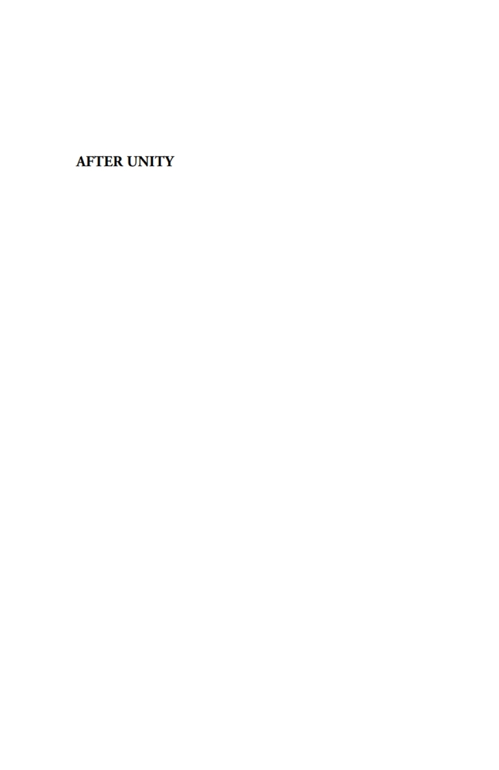 After Unity Reconfiguring German Identities 1st Edition