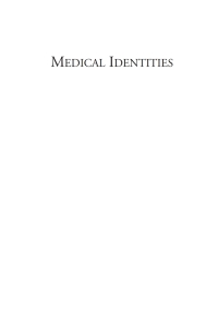 Cover image: Medical Identities 1st edition 9781845450380