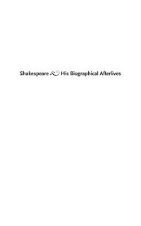 Cover image: Shakespeare and His Biographical Afterlives 1st edition 9781789206876