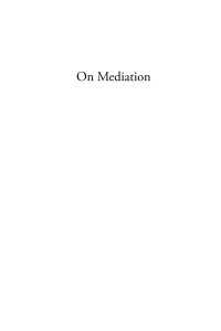 Cover image: On Mediation 1st edition 9781789208696
