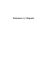 Omslagafbeelding: Shakespeare and Biography 1st edition 9781789209037