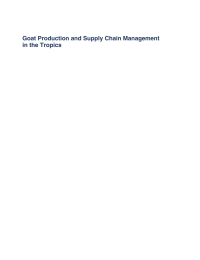 Cover image: Goat Production and Supply Chain Management in the Tropics 9781789240139
