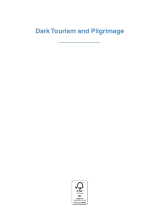 Cover image: Dark Tourism and Pilgrimage 1st edition 9781789241877