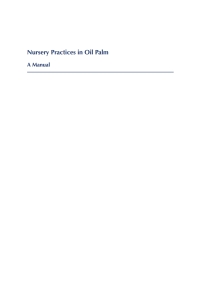 Cover image: Nursery Practices in Oil Palm 9781789242140