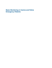 صورة الغلاف: Basic Monitoring in Canine and Feline Emergency Patients 1st edition 9781789242997