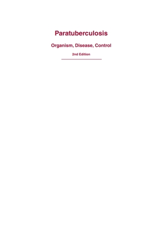 Cover image: Paratuberculosis 2nd edition 9781789243413