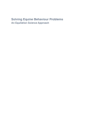 Cover image: Solving Equine Behaviour Problems 9781789244878