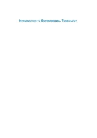 Immagine di copertina: Introduction to Environmental Toxicology 9781789245189