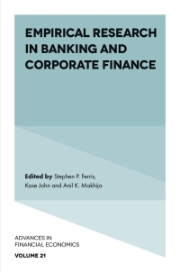 表紙画像: Empirical Research in Banking and Corporate Finance 9781789733983
